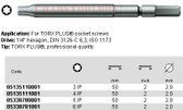 05135110001 WERA 867/00 TORX PLUS BIT IP3 X 50MM, 3MM DRIVE
