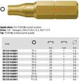 05135154001 WERA 867/1H TORX BIT TX7 X 25MM
