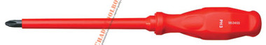 98 24 3  Knipex Screwdriver for Phillips Screws(Closeout-Slightly different from picture-same steel-older style red handles)