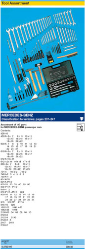 HAZET 0-2700/117 TOOL ASSORTMENT FOR MERCEDES-BENZ