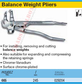 HAZET 665 BALANCE WEIGHT PLIERS