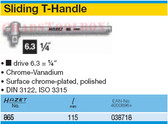 HAZET 865 SLIDING T-HANDLE 6,3 (1/4")