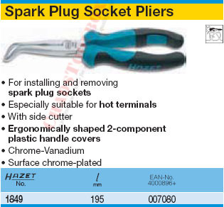 HAZET 1849 SPARK PLUG SOCKET PLIERS