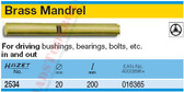 HAZET 2534 BRASS MANDREL