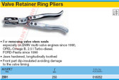 HAZET 2991 VALVE RETAINER RING PLIERS