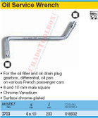 HAZET 3703 OIL SERVICE WRENCH