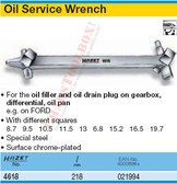 HAZET 4618 OIL SERVICE WRENCH