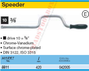 HAZET 8811 SPEEDER 10 (3/8")
