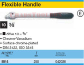 HAZET 8814 FLEXIBLE HANDLE 10 (3/8")