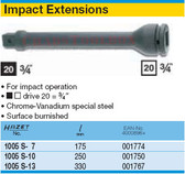 HAZET 1005S-13 EXTENSION FOR IMPACT SOCKETS