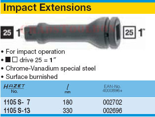 HAZET 1105S-13 EXTENSION FOR IMPACT SOCKETS