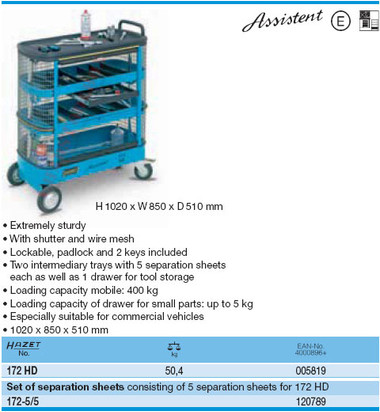 HAZET 172HD TOOL TROLLEY ASSISTENT