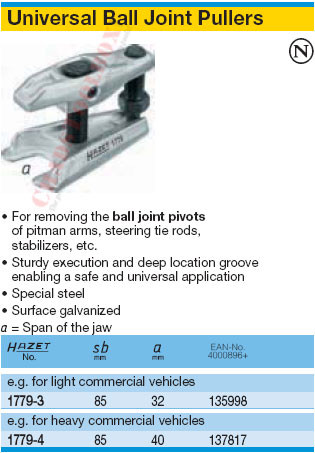 HAZET 1779-4 BALL JOINT PULLER