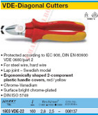 HAZET 1803VDE-22 DIAGONAL CUTTERS