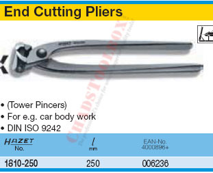 HAZET 1810-250 END CUTTING PLIERS