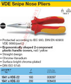 HAZET 1841AVDE-22 SNIPE NOSE PLIERS