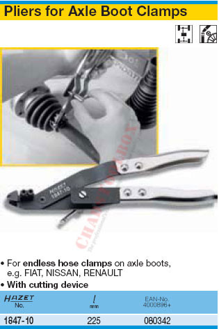 HAZET 1847-10 PLIERS FOR AXLE COLLAR CLAMPS