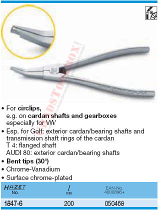 HAZET 1847-6 LOCKRING PLIERS