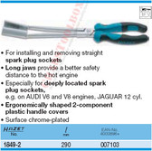 HAZET 1849-2 SPARK PLUG SOCKET PLIERS