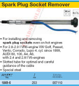 HAZET 1849-6 SPARK PLUG SOCKET REMOVER