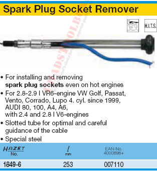 HAZET 1849-6 SPARK PLUG SOCKET REMOVER