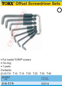 HAZET 2115-T/7R TORX OFFSET SCREWDRIVERS SET