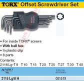 HAZET 2116LG/8H TORX OFFSET SCREWDRIVERS SET