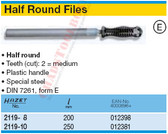 HAZET 2119-10 FILE, HALF ROUND