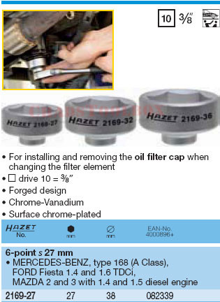 HAZET 2169-27 OIL FILTER WRENCH