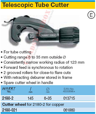 HAZET 2180-2 TUBE CUTTER