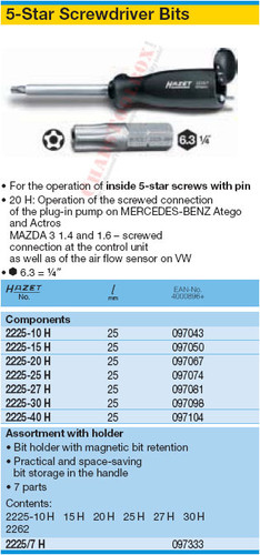 HAZET 2225-30H TORX-SCREWDRIVER-SOCKET (BIT)