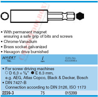 HAZET 2239-3 ADAPTER