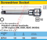 HAZET 2579-9 SCREWDRIVER SOCKET