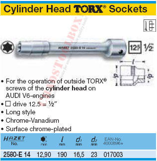 HAZET 2580-E14 TORX SOCKET