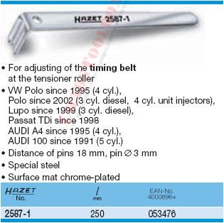 HAZET 2587-1 DOUBLE-PIN WRENCH - ChadsToolbox.com Inc