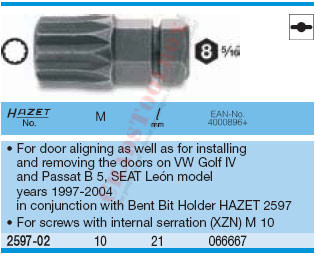 HAZET 2597-02 SCREWDRIVER BIT