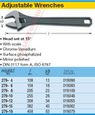 HAZET 279-10 ADJUSTABLE WRENCH