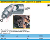 HAZET 2901G-7 HINGE JOINT SOCKET