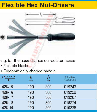HAZET 426-8 FLEXIBLE HEX NUT DRIVER