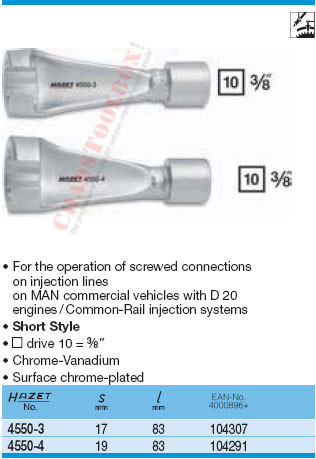 HAZET 4550-4 OPEN 12-POINT SOCKET