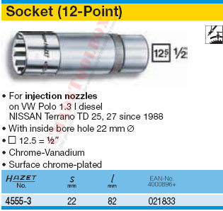 HAZET 4555-3 12-POINT SOCKET