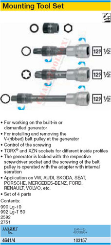 HAZET 4641/4 COMBINATIONAL SOCKET SET