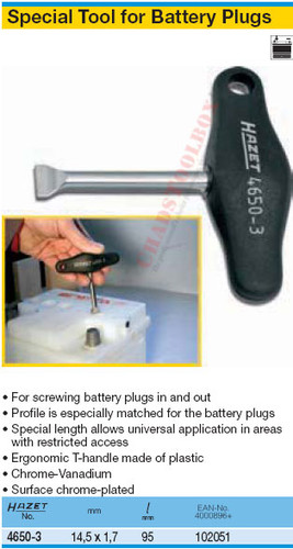 HAZET 4650-3 TOOL FOR BATTERY PLUGS