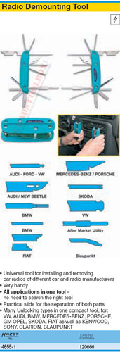 HAZET 4655-1 RADIO DEMOUNTING TOOL
