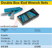 HAZET 610N/8 DOUBLE BOX-END WRENCHES SET