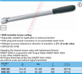 HAZET 6392-320 TORQUE WRENCH