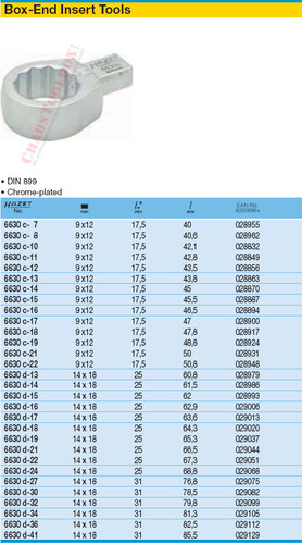 HAZET 6630C-18 BOX-END INSERT TOOL