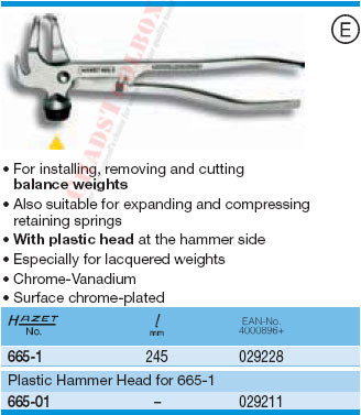 HAZET 665-1 BALANCE WEIGHT PLIERS