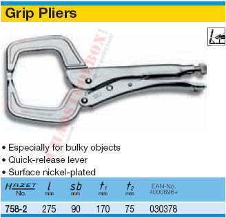 HAZET 758-2 GRIP PLIERS