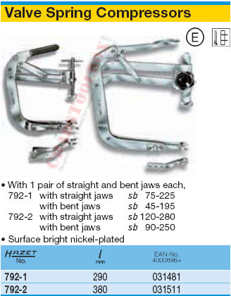HAZET 792-2 VALVE SPRING COMPRESSOR